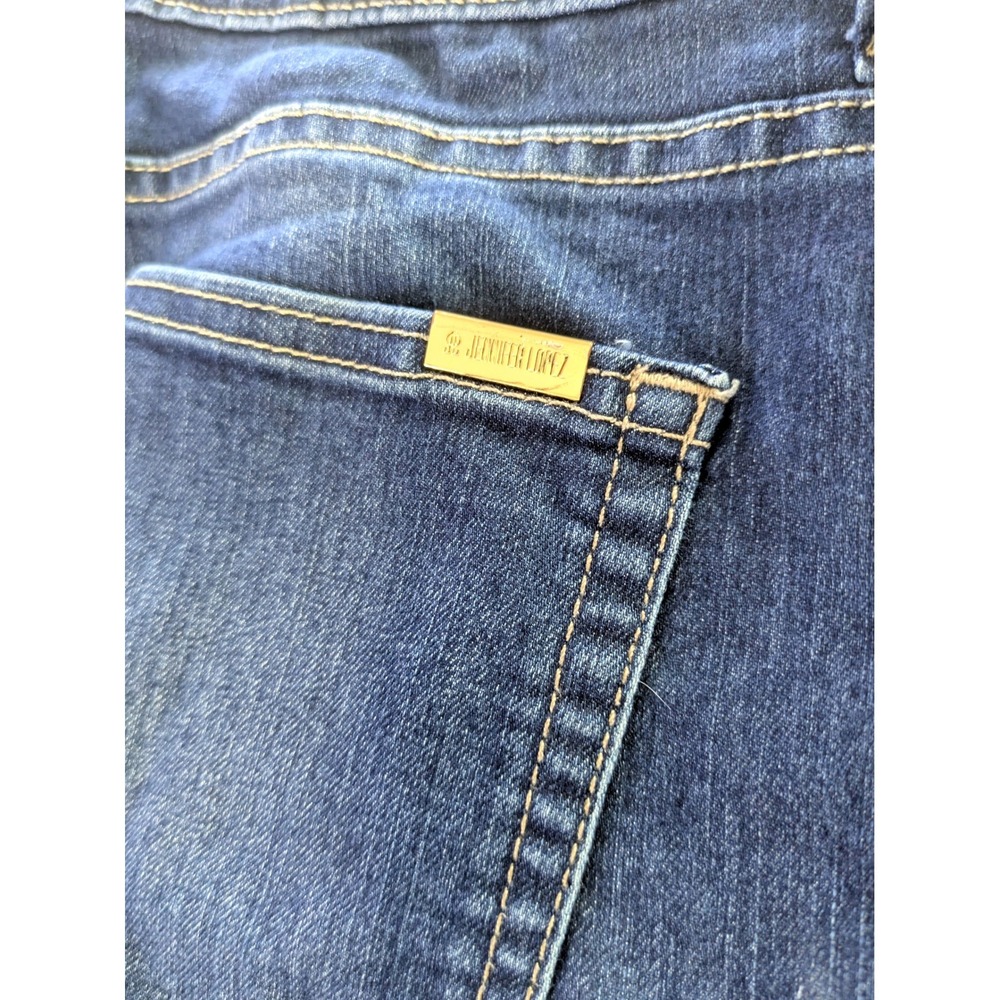 Jennifer Lopez Womens Dark Wash Denim Capri Jeans Blue Size 8 Cropped Pants - Picture 4 of 7